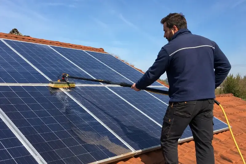 Nettoyage et entretien de panneaux solaires à Chaveyriat